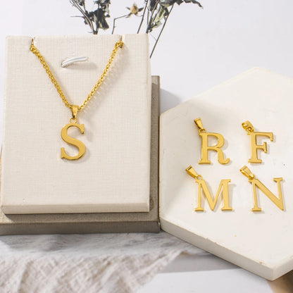 Initial Name Letter Custom Jewelry Personalized Pendant Necklace Handmade Detachable Cursive Nameplate Choker Women Men Couple