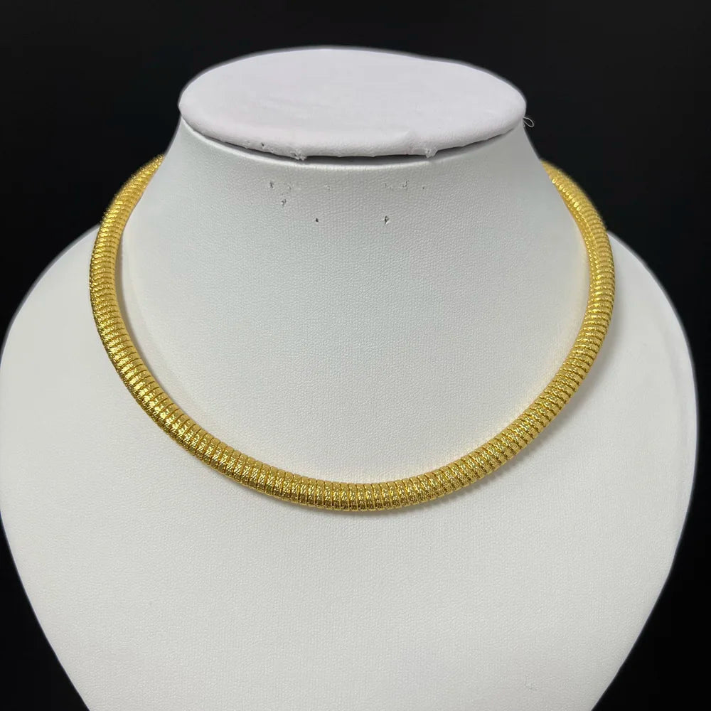 Fashion Jewelry Sets for Women Gold Color Statement Necklace Earrings And Pendant Set Wedding Party Gift Trendy Accessory