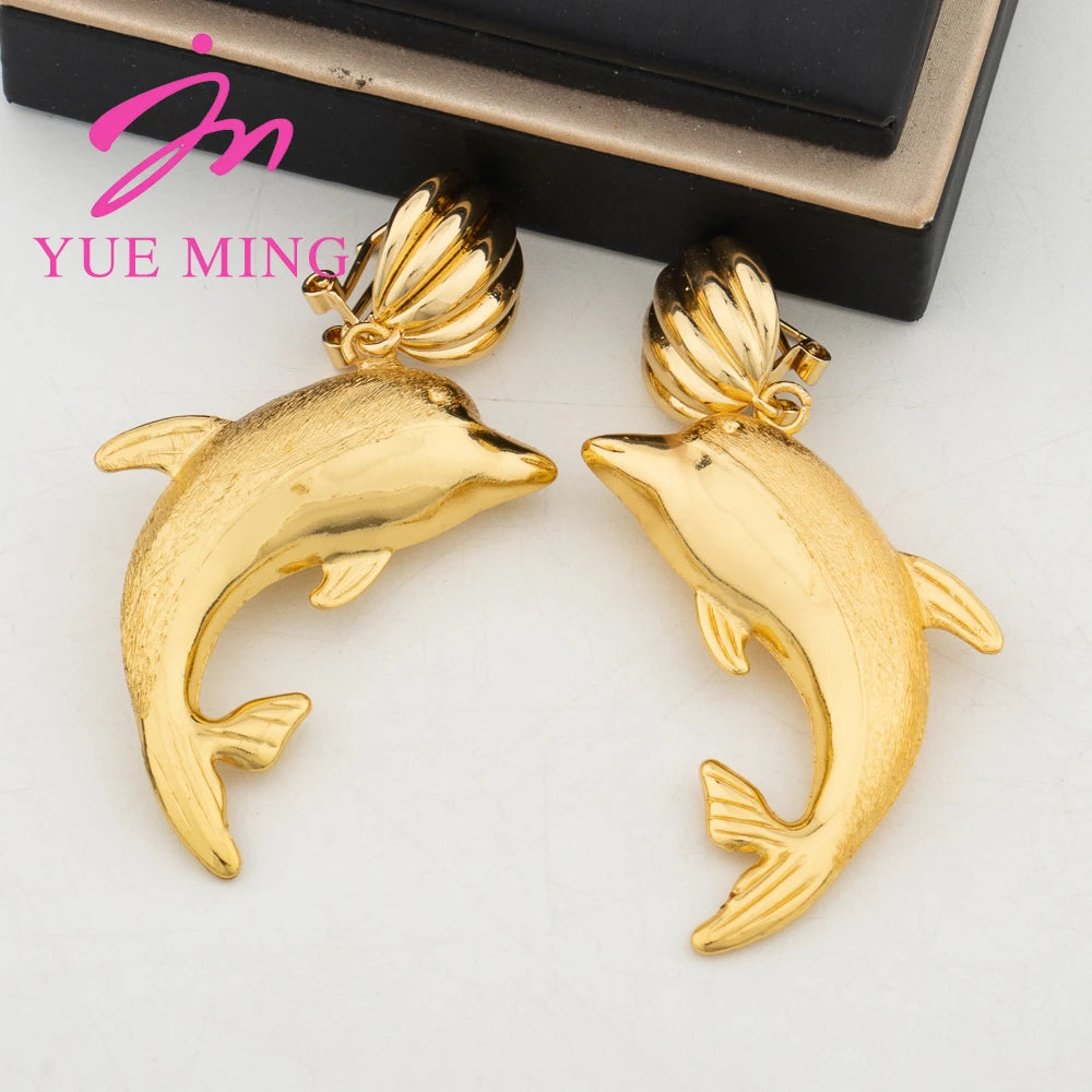 African Map Drop Earrings Women Gold Color Jewelry Wedding Party Originality Animal Earrings Ornaments Gift Jewellry Accessories