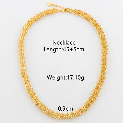 YM Twist Chains 40/60/80CM Copper Necklace 18k Gold Color Link Choker For Women Men Hip Hop Rock Charm Chain Party Jewelry Gifts
