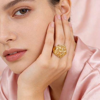 Minimalist Style Ring 18K Gold Plated Simple Titanium Rings for Women Gold Color Never Fade Luxury Classic rings Trendy Gift