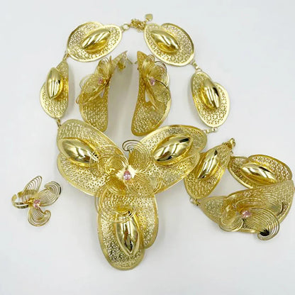 Yueming Flower Jewelry Set