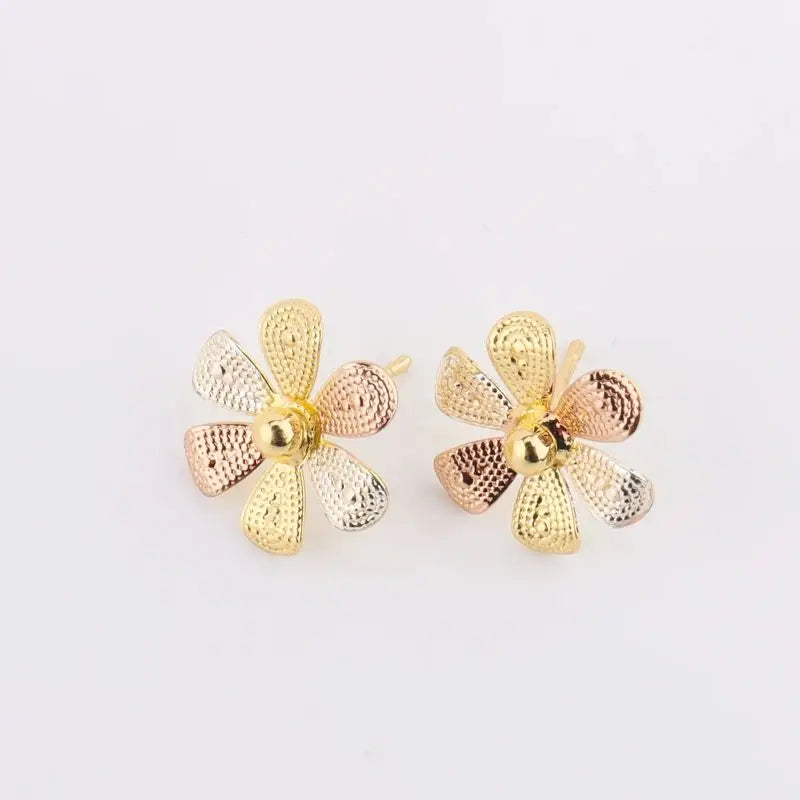 2025 France Colorful Flower Earrings & Necklace Set for Women, Bridal Wedding Valentine Gift, Elegant Jewelry Women Set