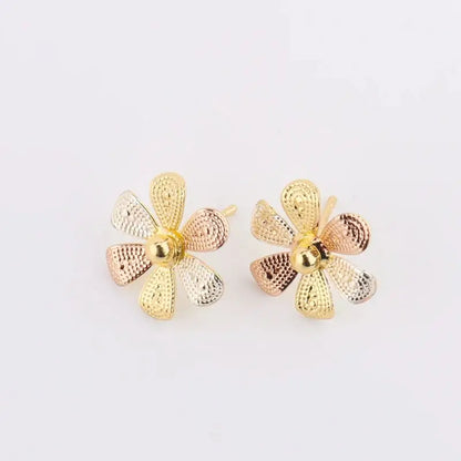 2025 France Colorful Flower Earrings & Necklace Set for Women, Bridal Wedding Valentine Gift, Elegant Jewelry Women Set