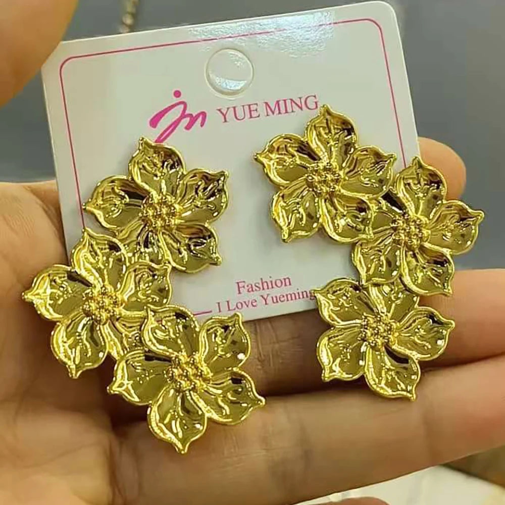 Geometric Zircon Stud Earrings for Women Anti Allergic Stainless Steel Temperament Earrings Daily Statement Jewelry Accessories