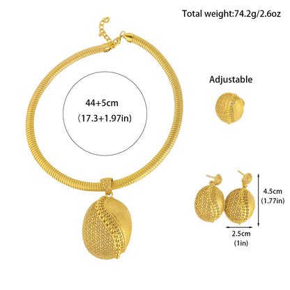 Sparkling Floral Bridal Set Gold Tone Necklace Earrings Women Indian Wedding Gift