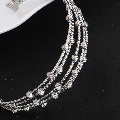 France Exquisite Woman Bracelet And Ring Africa Classical Multi Chain Multi Beads Jewelry Set Party Wedding Engagement Gift