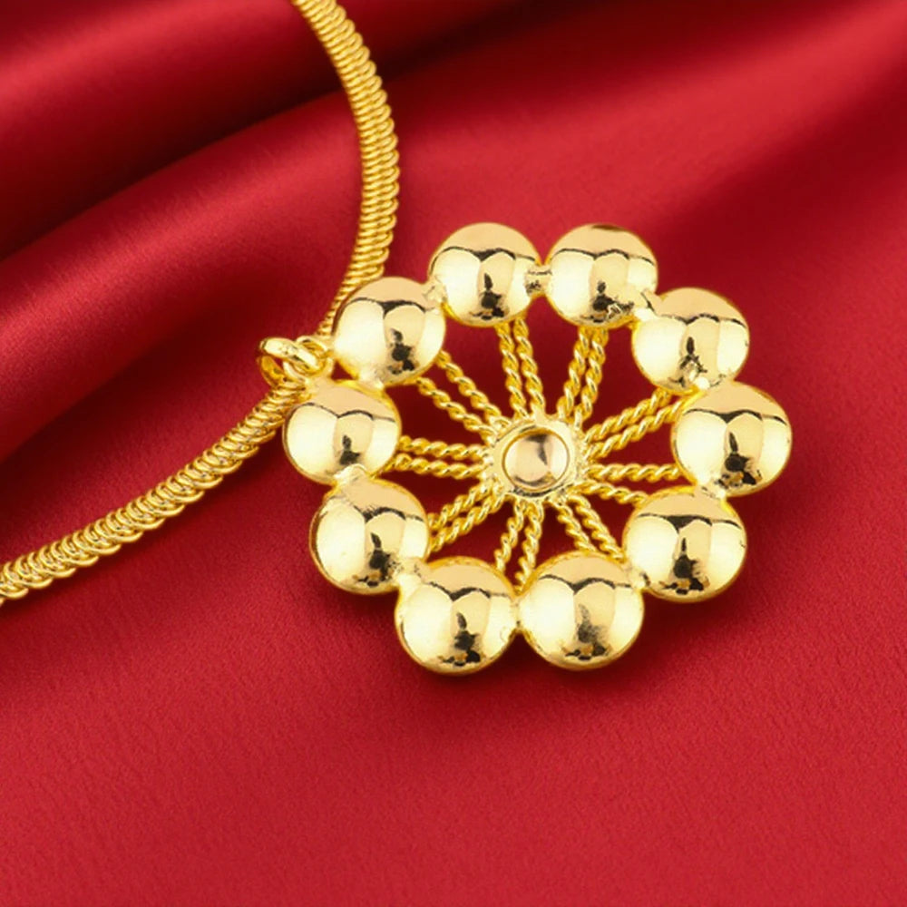 New Trendy Gold Plated Jewelry Set For Dubai Women Gold Color Necklace Earrings Bracelet And Ring Jewelry Set