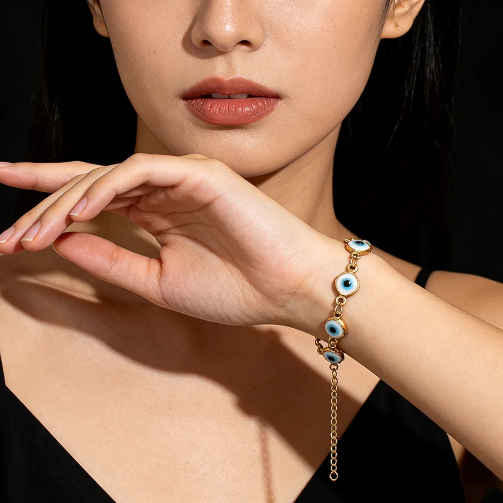 women foot jewelry Stainless Steel Luxury Shiny Zircon Anklets Bracelet 18K Plated Waterproof Statement Jewelry Gift New
