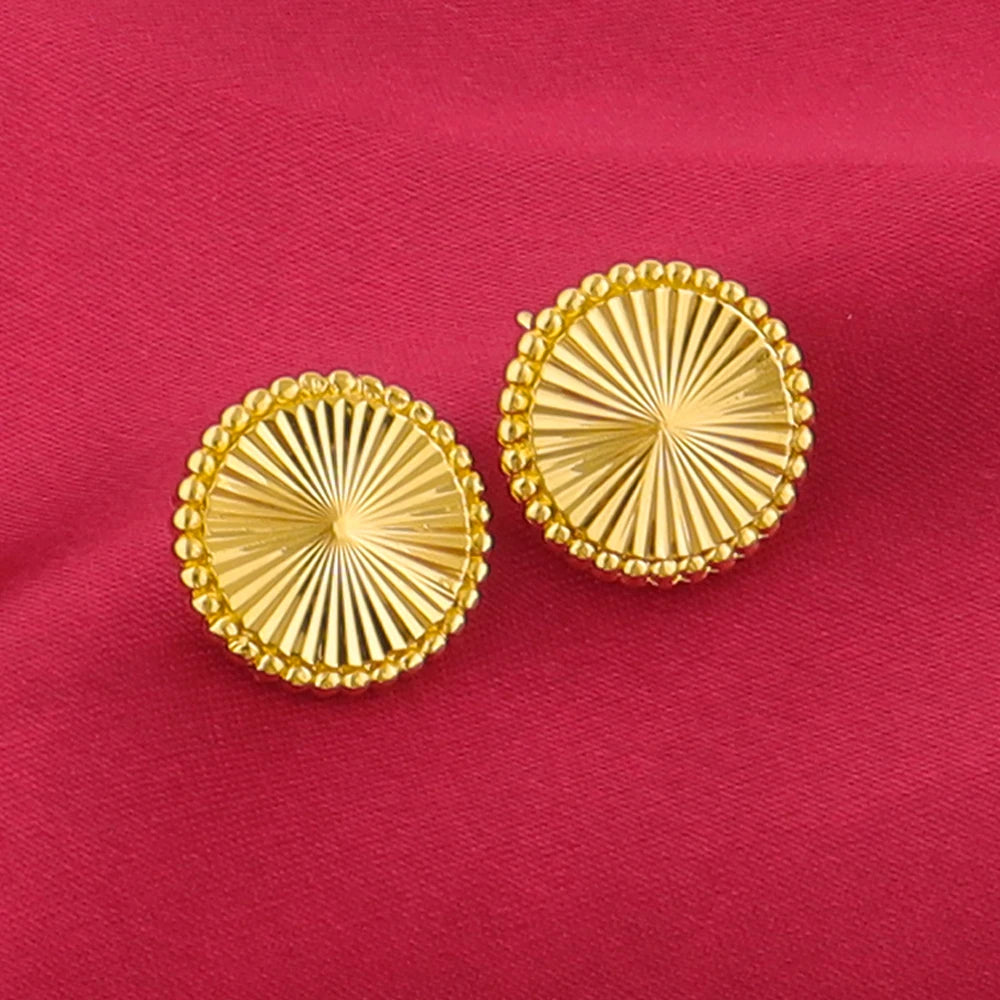 Stainless Steel Bohemian Style Jewelry Set Rotundity Necklace Earrings Set For Women Fashion Fine Chain Party Daily Jewelry Gift