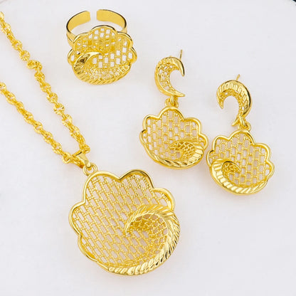 Antique Ethnic Indian Vintage Bridal Jewelry Set Chic Necklace And Earrings Combo for Women Perfect Party Gift