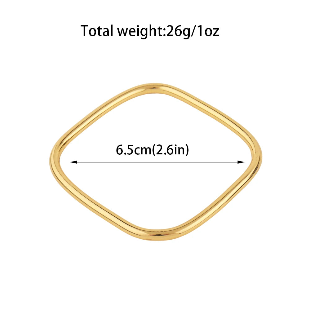 316L stainless steel gold-plated bracelet Fashion Personality Simple Punk Retro Hip-hop High Temperament Bracelet