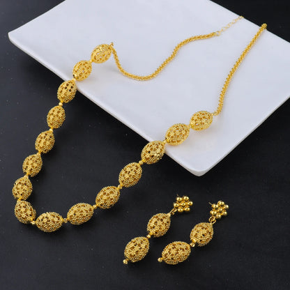 Necklace Earrings Ring Set for Women, Luxury Nigeria Bridal Jewelry Sets, Wedding Party Jewellery Woman Gift