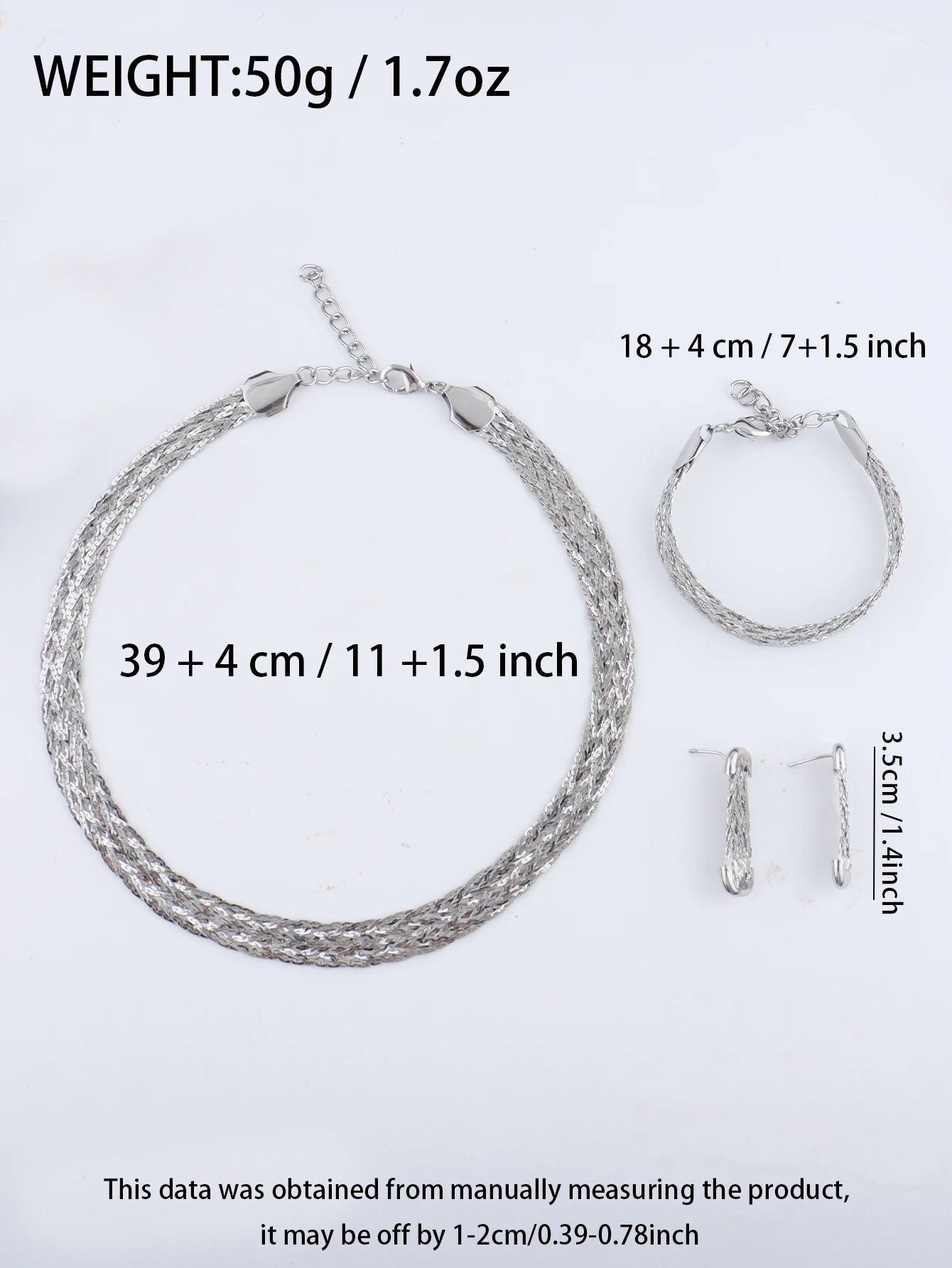YM 10mm woven hollow chain necklace & bracelet set, 40cm gold-tone plated, Dubai Africa luxury punk women jewelry gift