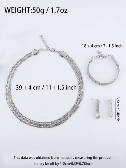 YM 10mm woven hollow chain necklace & bracelet set, 40cm gold-tone plated, Dubai Africa luxury punk women jewelry gift