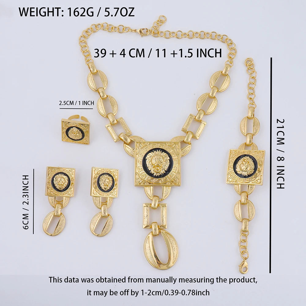 Hot Sale Fashion Ladies Jewelry Set for Women Simple Fashion Jewelry Accessories Face Design Large Square Ring Luxury Gift