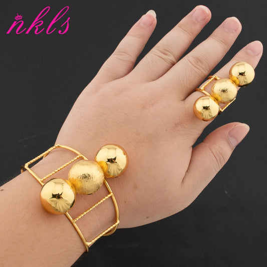 Hot Pick Indian Stainless Steel Jewelry Set Necklace Earrings Women Dubai Party