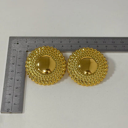 18k Gold Plated earrings jewelry for Woman stainless steel earrings Dubai Bride Engagement Luxury Hoop Earrings Set