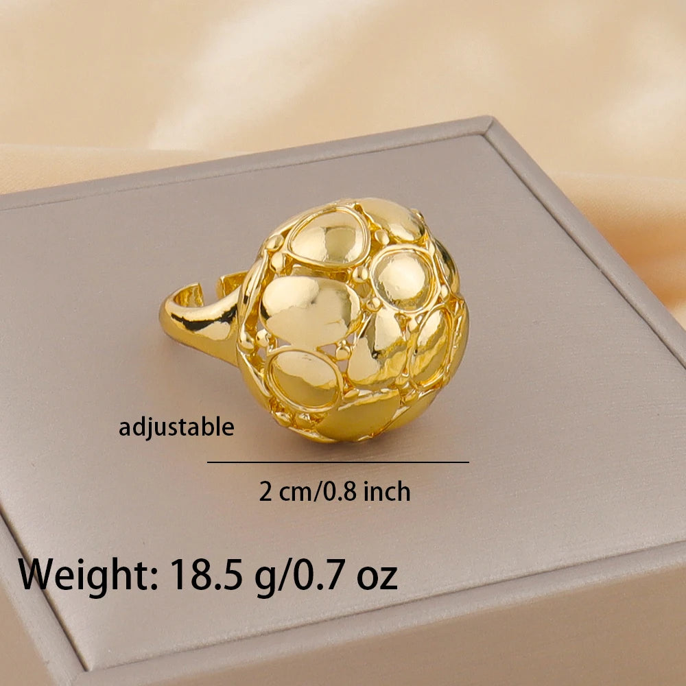 Minimalist Style Ring 18K Gold Plated Simple Titanium Rings for Women Gold Color Never Fade Luxury Classic rings Trendy Gift