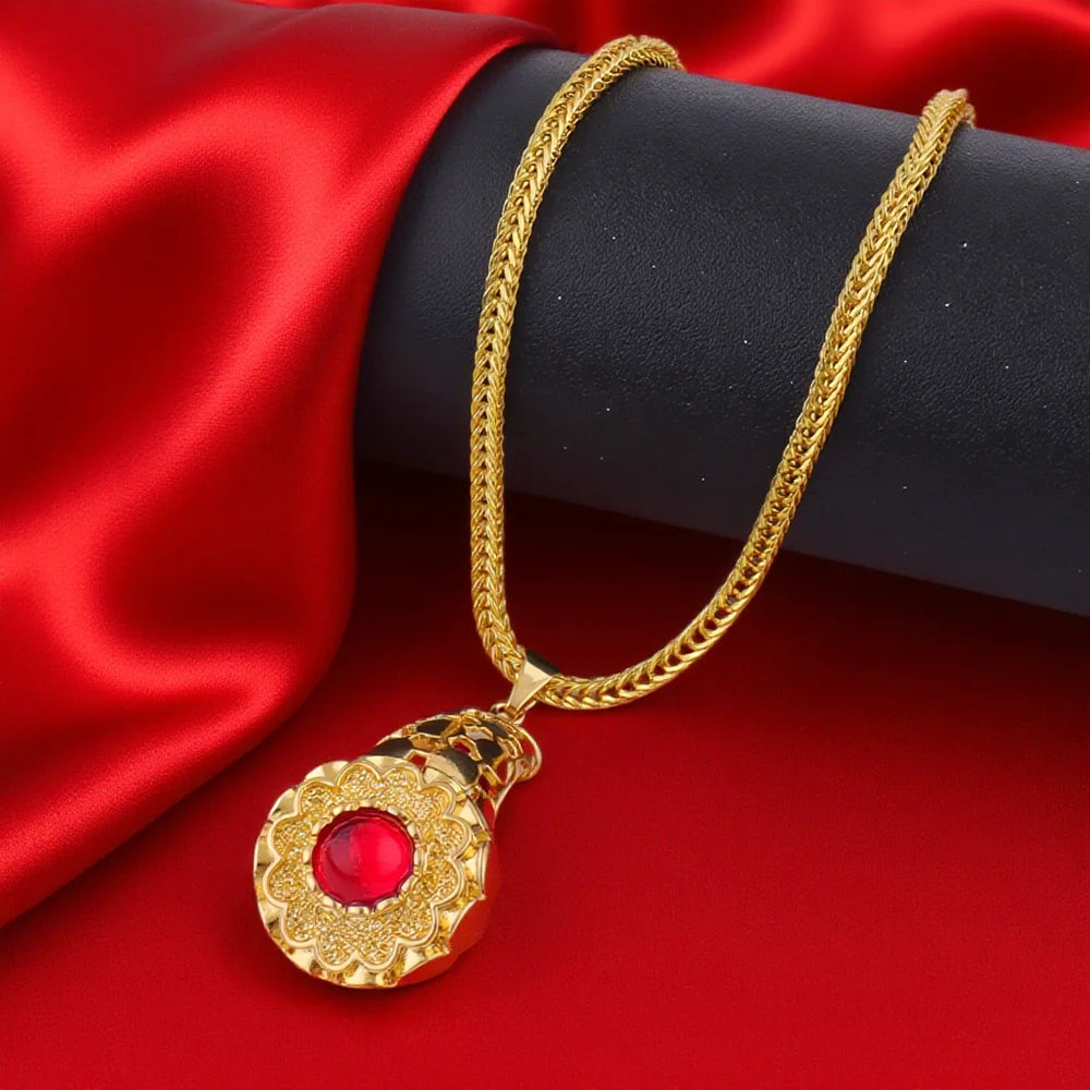 Dubai 24k Gold Plated Jewelry Sets for Indian Bridal Costume Necklace Earrings Bracelet Ring Sets Nigerian Wedding Party Gifts
