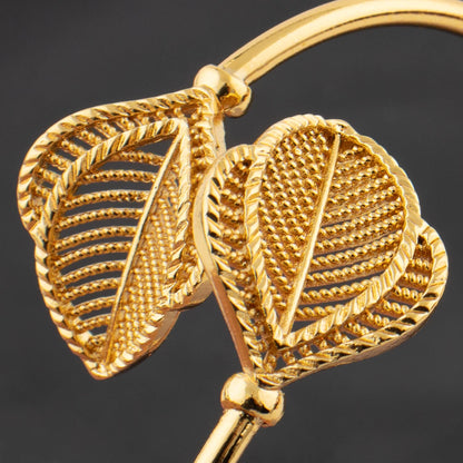 New Cuff Bracelet For Women Party Dubai Leaf Shape Bangles  Color Bangles Jewelry Accessories For Party Anniversary Gift