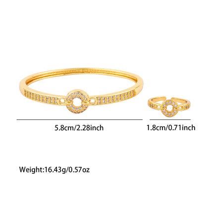 Exquisite Classic Pattern Stainless Steel Gold Color Snake Opening Zirconia Bracelet Women's Jewelry Accessories Summer Gift