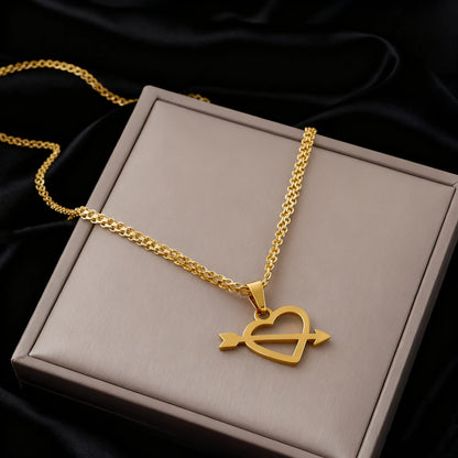 luxury stainless gold letter necklace for women high quality stainless steel Minimalist letters for necklace Daily wear Gift