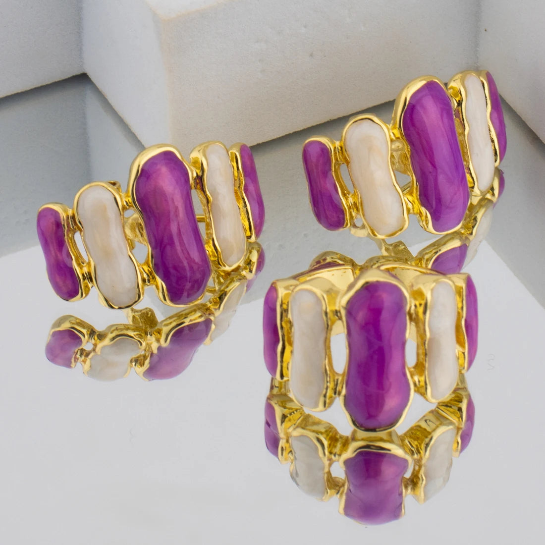 dubai gold plated jewelry set Irregular Geometry earring Ring for  Exaggerated Simple Jewelry Hot Sale Party Gift Wholesale