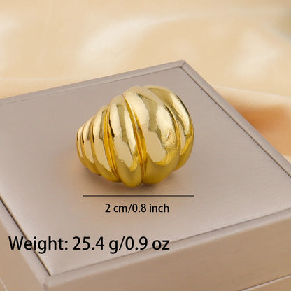 Minimalist Style Ring 18K Gold Plated Simple Titanium Rings for Women Gold Color Never Fade Luxury Classic rings Trendy Gift