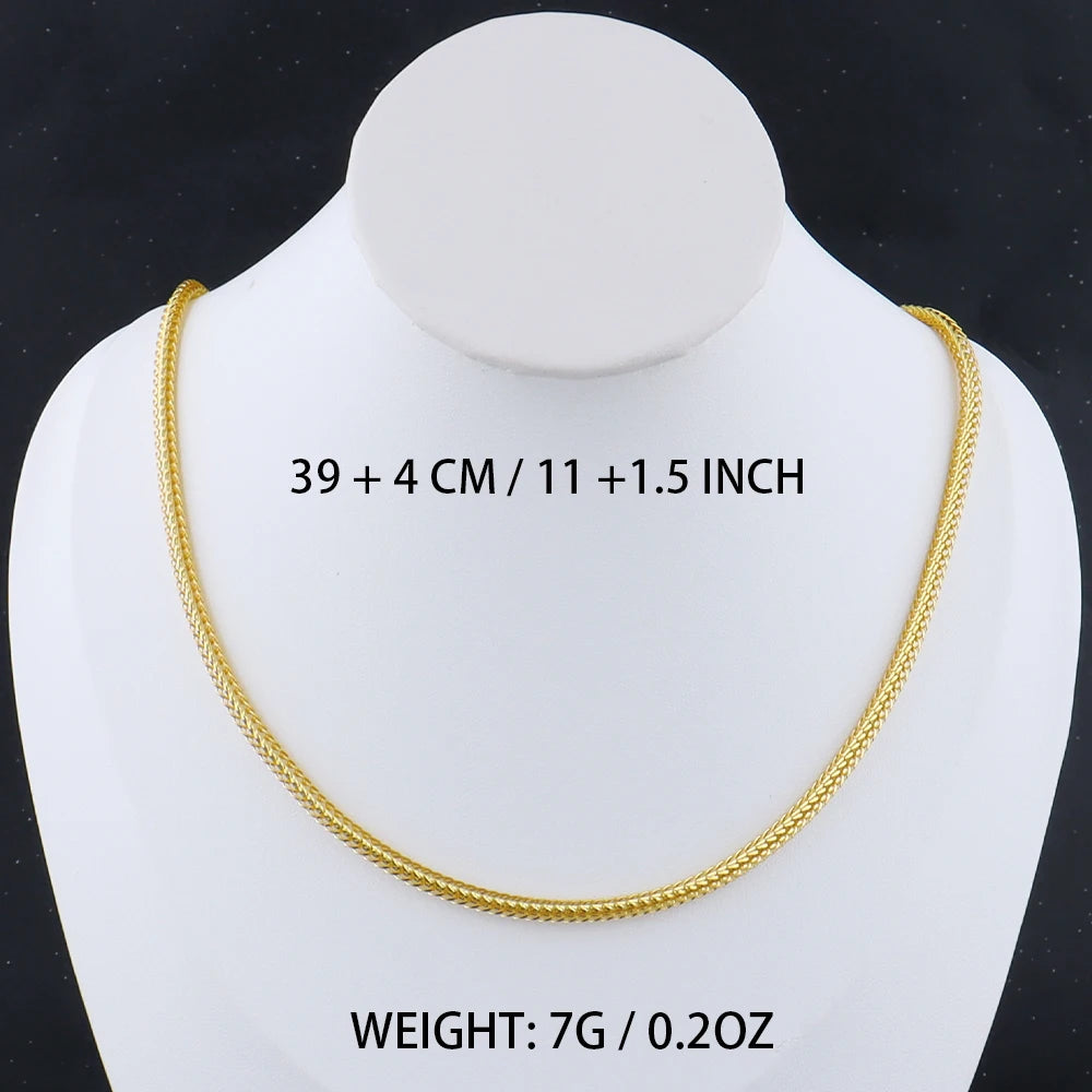 Stainless Steel Flat Necklace Gold Color Waterproof Golden Plated Snake Chains Necklaces No Fade Jewelry Accessories Gift