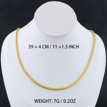 Stainless Steel Flat Necklace Gold Color Waterproof Golden Plated Snake Chains Necklaces No Fade Jewelry Accessories Gift