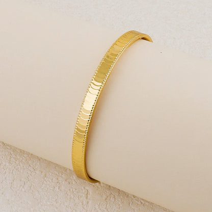 Stainless Steel Classic Snake Chain Bracelet 18k Gold Plated Wide Bracelet Bangle Fashion Jewelry Women Gifts Wholesale