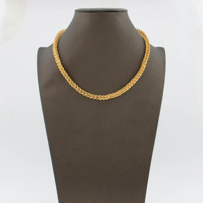 African Dubai Chain Necklace Jewelry Set for Women 18k Gold Color Choker Necklace Waist Belt for Weddings Bridal Jewelry Set