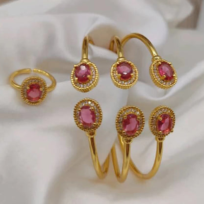 3pcs Black Zircon Cuff Bangles Dubai Gold Color Jewelry Wedding Bride Women Crystal Charm Bracelets Birthday Anniversary Gifts