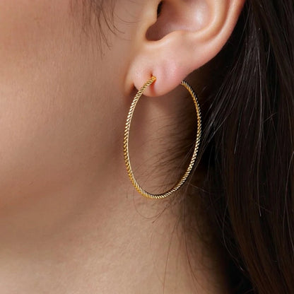 Hot Lady Big Large Circle Hoop Earrings Trendy Exaggerate Simple Geometric Metal Earrings for Women Party Jewelry Gift