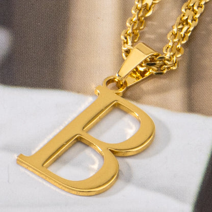 Letters Stainless Steel Cut Alphabet Pendant for DIY Woman Necklace Ladies Jewelry Accessories Wholesale Dropshipping