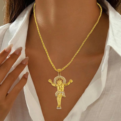 America Classics Pendant Necklace For Women Men Dubai Zircon Heavenly Father Pendants Jewelry Gift For Prayer Party Graduate