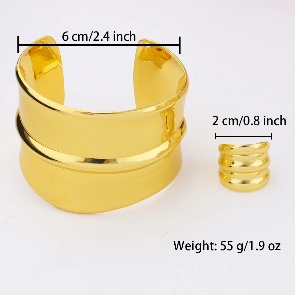 High Quality Irregular Geometric Open Bracelet Bangle Set for Women  halloween Women Jewelry Fashion