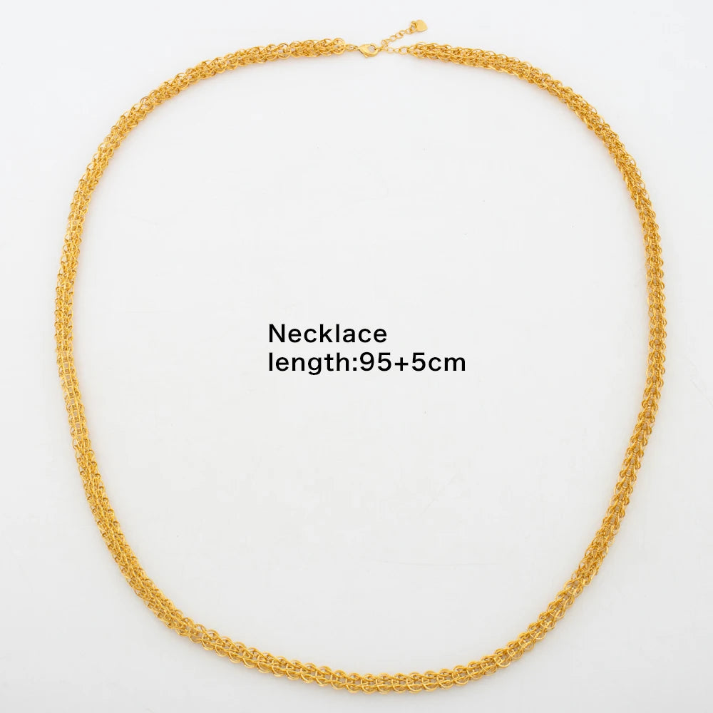 African Dubai Necklace & Jewelry Sets for Bridal Wedding Gift, Statement Jewelry for Women, Elegant Jewellery Woman Accessories,