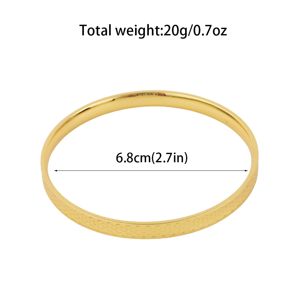 Tone 60mm Copper Hoop Bangle, Thick Engraved Design Luxury Bracelet for Women, Fashion Jewelry & Accessories for Jewelr