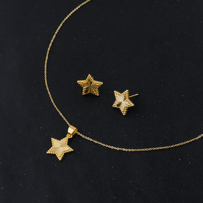 316L Stainless Steel Pendant Necklace18K Gold Plated Fashion Jewelry Individualistic Waterproof Holiday Jewelry Accessories