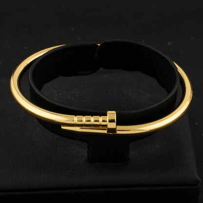 Plated Bracelet Punk Retro Simple Fashion Jewelry Hip-Hop High-End Accessories for Jewelry Gift Earring Set Minimalist Chic