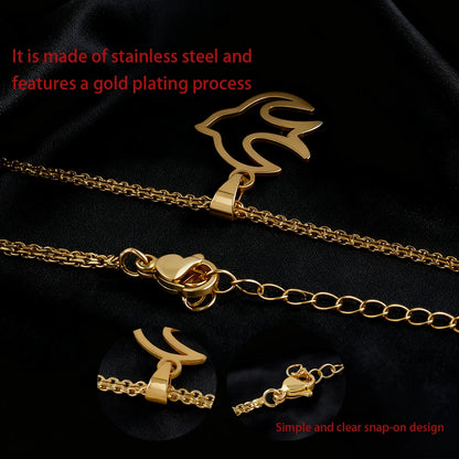 luxury stainless gold letter necklace for women high quality stainless steel Minimalist letters for necklace Daily wear Gift