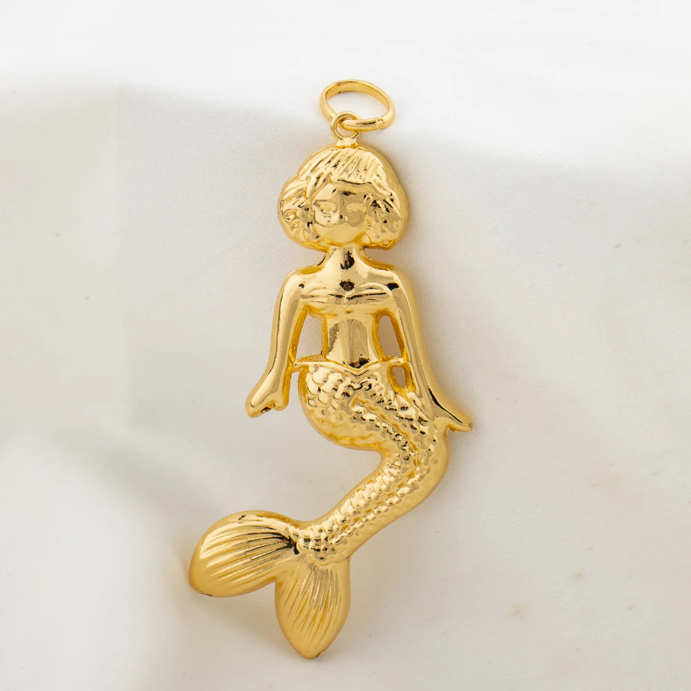 Elephant Design Pendant for Men and Women Fashion Gold Color Jewelry High Quality Unique Leopard Crocodile Pendant without Chain