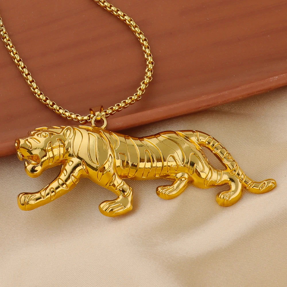 Hip Hop Punk Style 18K Gold Plated Stainless Steel Pendant Exquisite Necklace Classic Ideal Men's Gift for Daily Gift