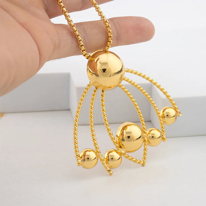 African Ethiopia Necklace Earrings Bangle Ring Luxury Dubai Gold Color Jewelry Sets Bridal Wedding Gifts Party For Women Jewelry