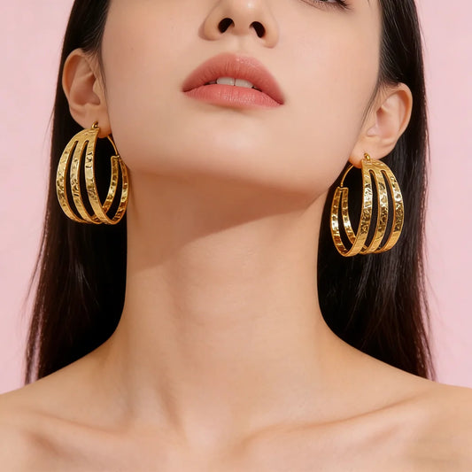 Fashion Leaf Drop Dangle Earrings Stainless Steel Prevent Allergy Metal Popular Jewelry Statement Style Gold Plated Jewellery