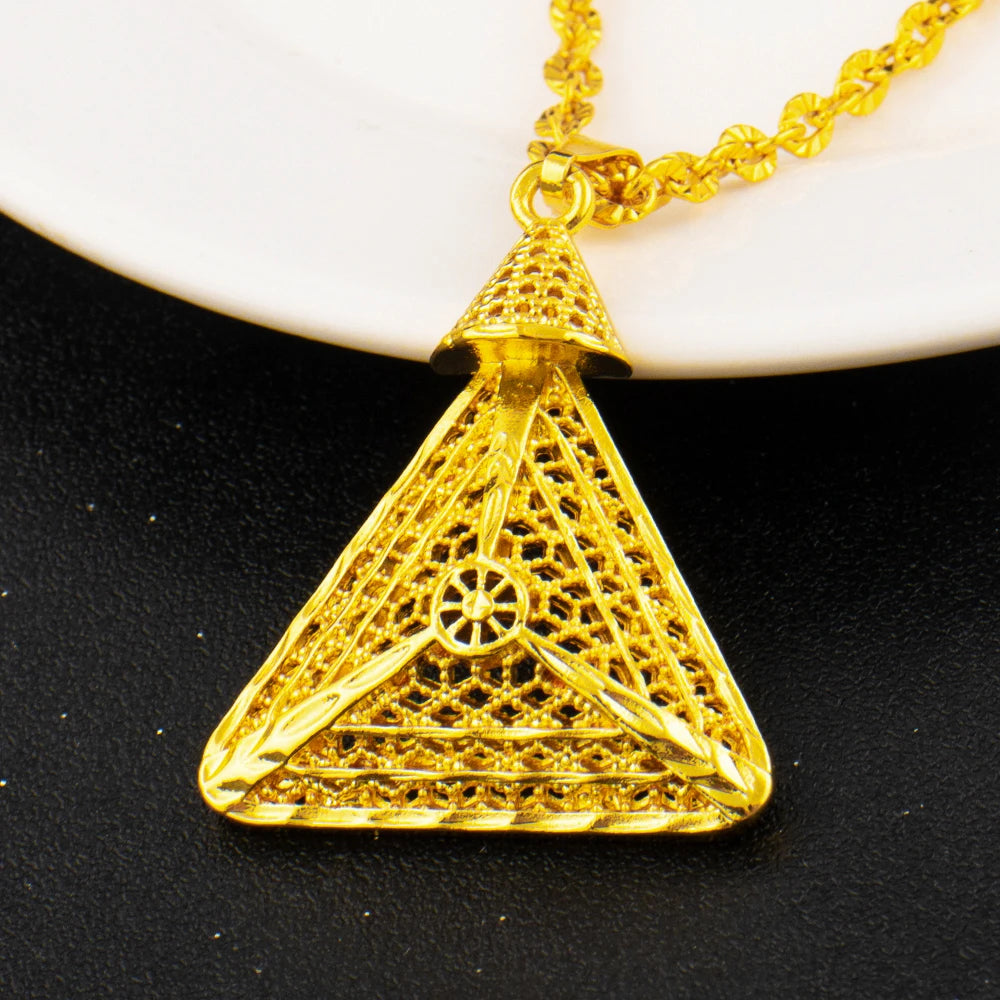 Luxury Arabic Gold Wedding Jewelry Set Gold Plated Dubai Bridal Necklace Earrings Ring Nigeria Women Vintage Jewelrys Gift