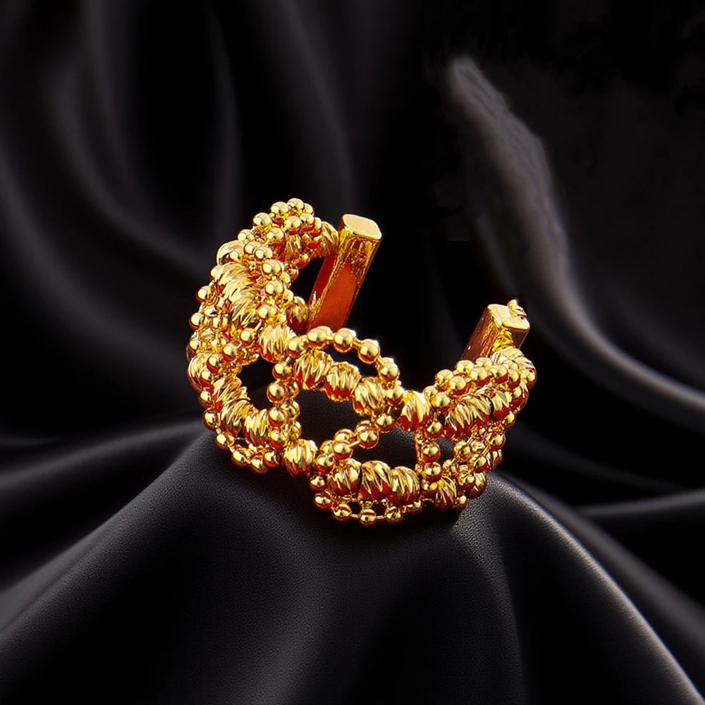 Luxury Gold Plated Necklace Earrings Ring Bracelet Jewelry Set for Women Man Dubai Noble Design Jewelry Gift for Party Wedding