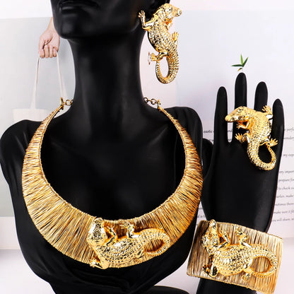 Earring Set & Necklace for Women, Fashion Wedding Party Bangle Ring Jewelry Sets Gift Jewellery Woman Daily Wear